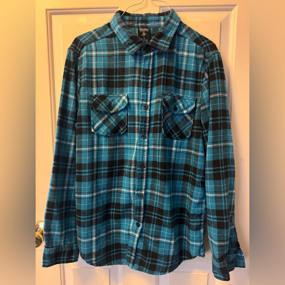 Blue Plaid Men's Flannel
